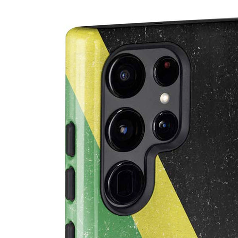 Jamaica Flag Distressed Galaxy S22 Ultra Pro Case